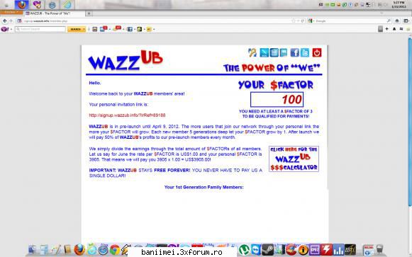 multumesc tuturor celor care sau inscris bafta  ;) bani pe internet ... din concurenta google /