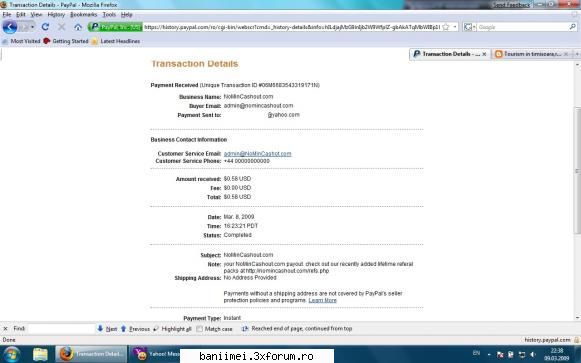 cel mai nou cei care se click 
$0.01 referal : paypal , available 8 -10
25 seconds crediting scoate