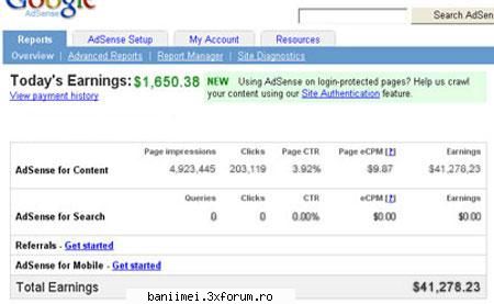Dovezile mele de a face bani pe net..! - Incercati AdSense fratilor..! E super tare cu - Dovezi