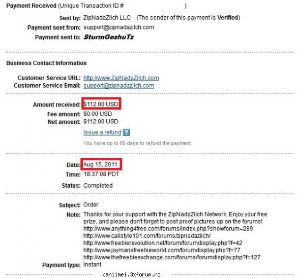 Plati iphone.zipnadazilch.com - Nu stiu de ce nu merg adresele care le-am bagat - Dovezi