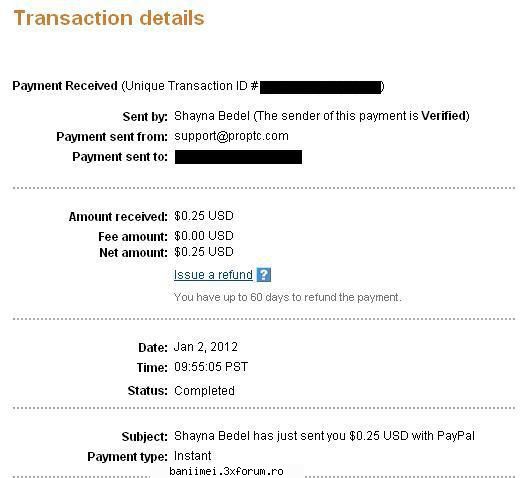 ProPTC - Plateste de la 0.02$ PayPal si AlertPay....este - Dovezi